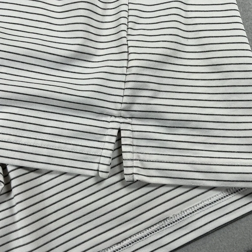 Walter Hagen 11 Majors Mens XXL Golf Polo‎ Shirt White Black Striped Performance